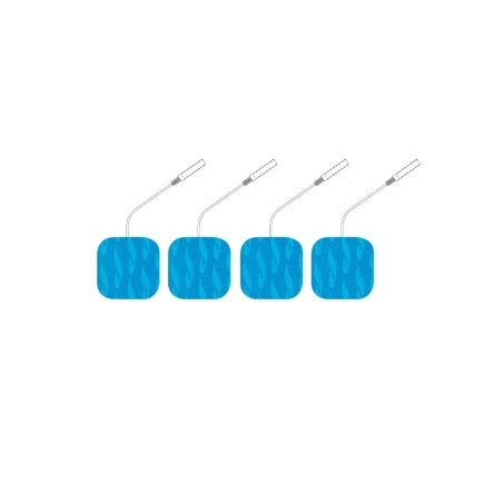 4 elettrodi 48x48 mm a spinotto