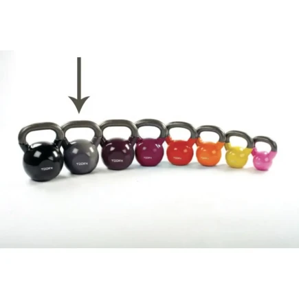 Kettlebell 20 Kg. in vinile grigio