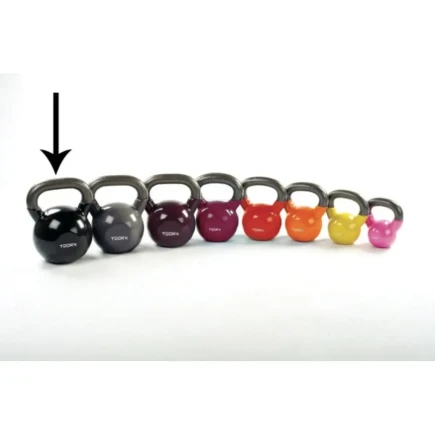 Kettlebell 20 Kg. in vinile grigio
