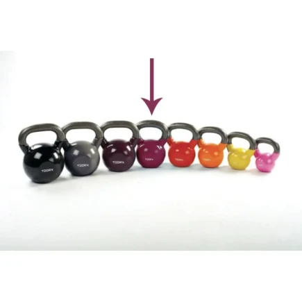 Kettlebell 12 Kg. in vinile amaranto