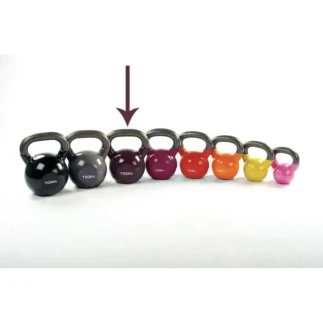 Kettlebell 16 Kg. in vinile bodeaux