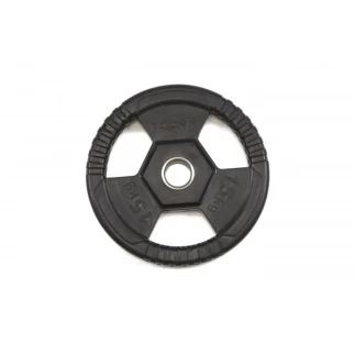 Disco ghisa gommato  KG. 15 TRI GRIP     