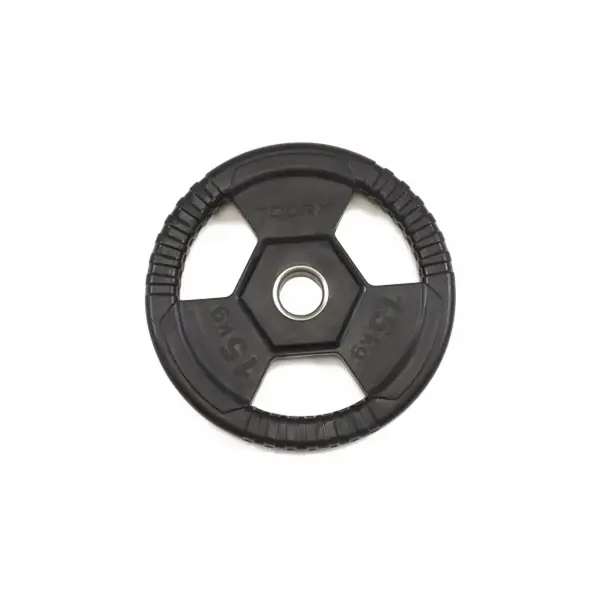 Dischi e Bilancieri Toorx Disco ghisa gommato Kg 15 TRI GRIP Dischi e Bilancieri Toorx Disco ghisa gommato Kg 15 TRI GRIP