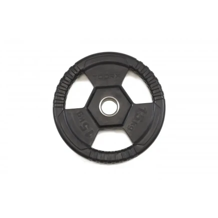 Disco ghisa gommato  KG. 15 TRI GRIP     