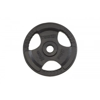 Disco ghisa gommato  KG. 20 TRI GRIP    