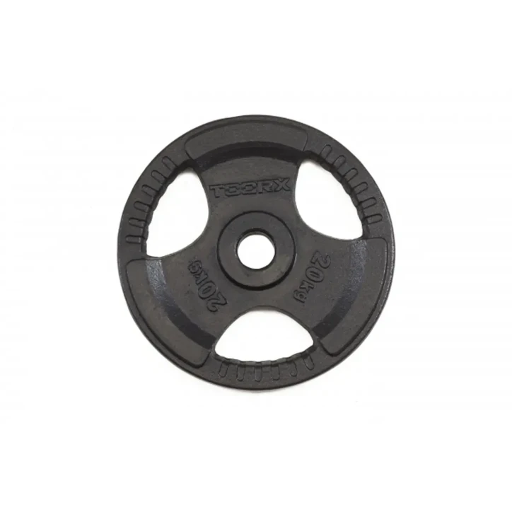 Disco ghisa gommato  KG. 20 TRI GRIP    