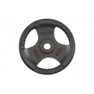 Disco ghisa gommato  KG. 25 TRI GRIP 