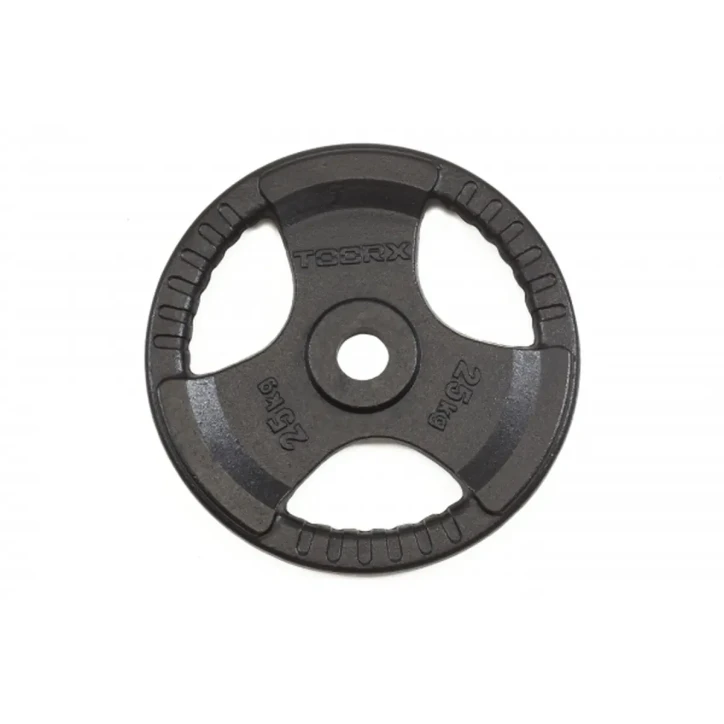 Disco ghisa gommato  KG. 25 TRI GRIP 