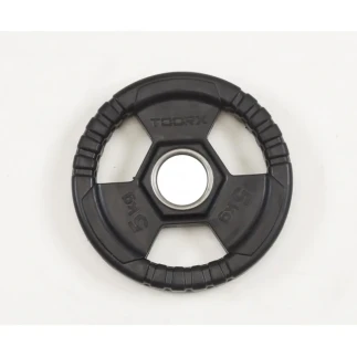 Disco ghisa gommato  KG. 5   TRI GRIP  