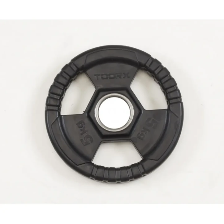 Disco ghisa gommato  KG. 5   TRI GRIP  