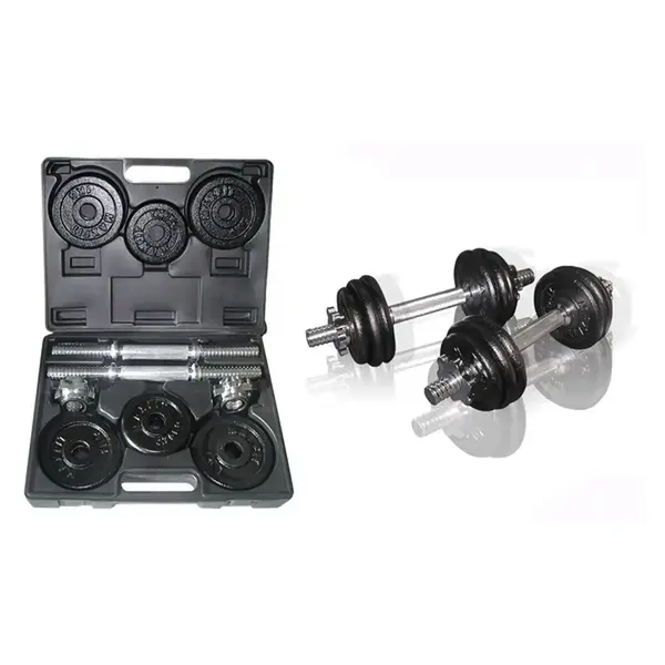 Pesi e Manubri Toorx Valigetta pesi ghisa 15 Kg (2 manubri + dischi 8 x 1 Kg + 4 x 0,75 Kg)
