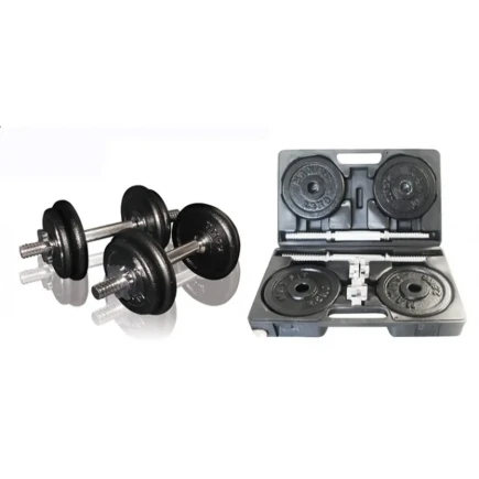 Valigetta pesi ghisa 20 KG (2 manubri   dischi 4x2