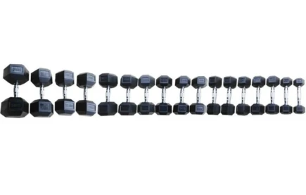 TOORX Set coppie manubri esagonali gommati 2