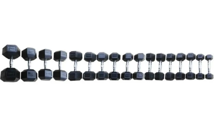 TOORX Set coppie manubri esagonali gommati 2