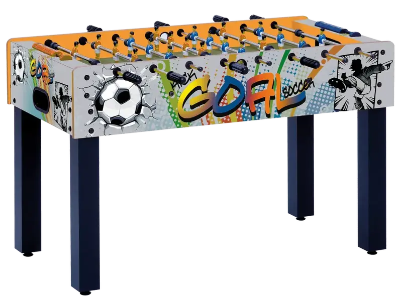 Calciobalilla da interno Garlando F-1 con grafica GOAL con aste rientranti