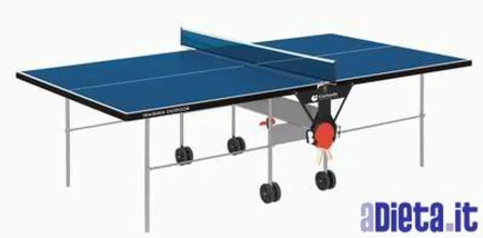 Tavoli da Ping Pong Garlando Training Outdoor Blu con ruote