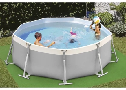 Piscina fuori terra Bahamas 450 - colore grigio e bianco