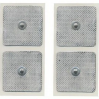 4 Elettrodi quadrati a clip