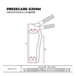 GLOBUS PressCare G300M-1B pressoterapia con 1 bracciale
