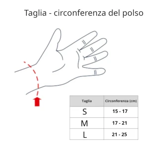 Polsiera steccata taglie