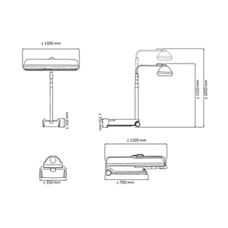 Hapro MOBIL SUN lampada corpo pieghevole