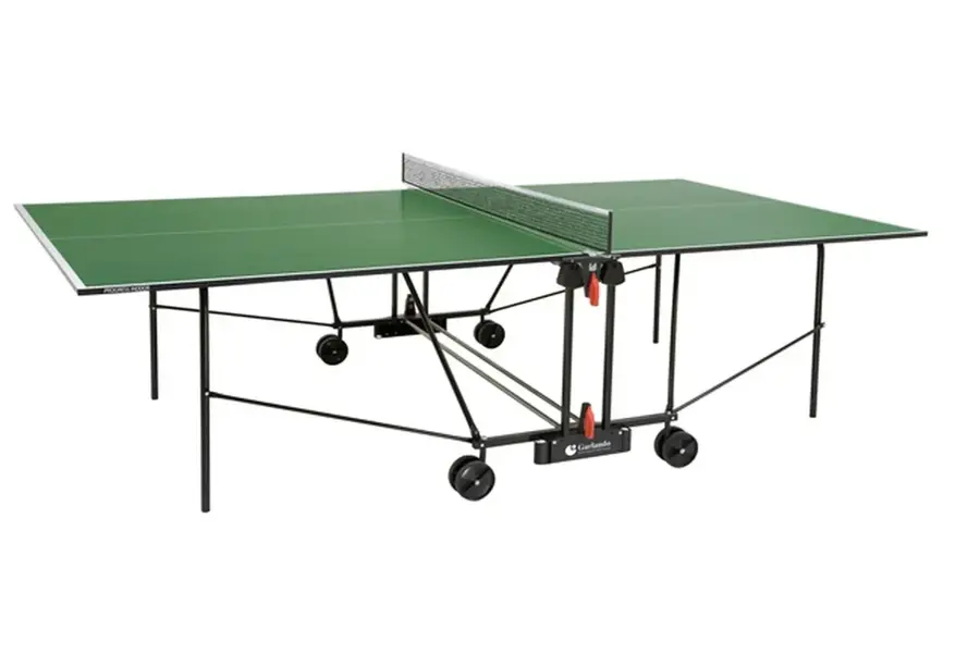 Tavoli da Ping Pong Garlando Progress Indoor Verde con ruote Tavoli da Ping Pong Garlando Progress Indoor Verde con ruote